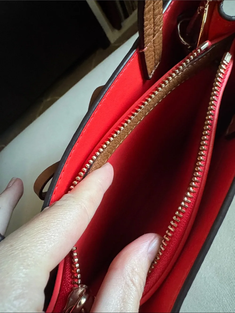 kate spade New York Tan Leather Tassel Bag
